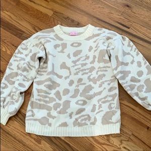 Pink Lily Leopard Sweater